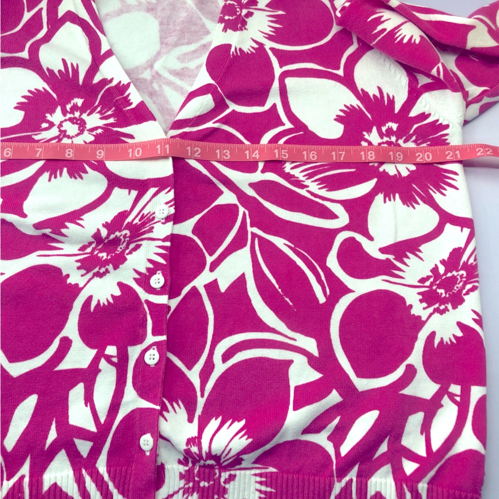 St. John's Bay 🅝🅦🅞🅣 Floral Pink Sweater Petite S - Picture 4 of 6